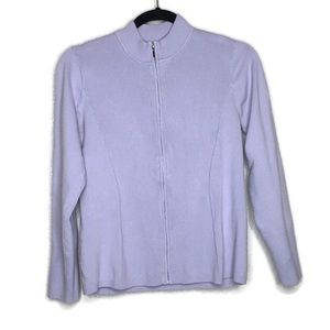 Shu Shu Zippered Sweater Lilac ribbed